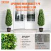 Artificial Boxwood Topiary Tree, 36 inch Tall (2 Pieces), Faux Topiary Trees, Green Faux Plant w/ Extra Leaves & Pot & Small Decoration