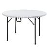 [Replace 94515737]48inch Round Folding Table Outdoor Folding Utility Table White