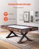 84" Air Hockey Table, Indoor Arcade Table Gaming Set with 2 Pushers, 2 Pucks, Electronic Scorer, X-shaped Legs & High-powered Blower