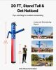 Inflatable Tube Man, 20-Feet Tall, Wacky Waving Dancing Tube Guy, Wind Flying Arm Flailing Air Puppet, 18-Inch for Outdoor Advertising, Business Store