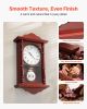 Grandfather Clock, 18 in Classic Vintage Pendulum Clock, Pine Wood & MDF Wall Clocks with Quartz Movement and Quiet Design, for Living Room, Bedroom