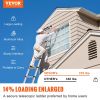 Telescoping Ladder, 10.5 FT Aluminum One-button Retraction Collapsible Extension Ladder, 375 LBS Capacity with Non-slip Feet