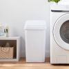 13gal Swing Top Waste Basket White : Kitchen Trash Can, 13 Gallon Capacity, Textured Plastic, Indoor Use