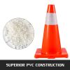 12Pack 18" Traffic Cones, Safety Road Parking Cones PVC Base, Orange Traffic Cone with Reflective Collars