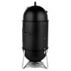 Vertical Steel Charcoal Smoker, Heavy Duty Three Layer Round BBQ Grill Smokey Mountain Cooker for Outdoor Cooking, Black(SAME AS 60608693)