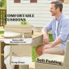 5-piece outdoor bar counter, outdoor tables and chairs, Brown