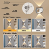 LED Modern Indoor Wall Light with Motion Sensor 3 Color Modes 2700K/4500K/6500K USB Rechargeable Magnetic Portable Wall Sconce for Living Room Bedroom