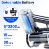 Cordless vacuum cleaner, lightweight stick vacuum household anti-tangling and LED light, powerful rechargeable wireless vacuum cleaner