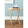 Indoor Single Folding TV Tray Table Natural L 19 x W 15 x H 26 inches.